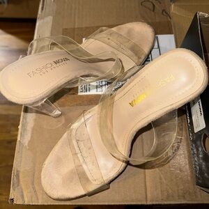 Clear fashion nova heels